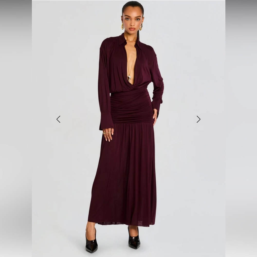 Serous Farrah Maxi Dress Never Worn Elegant Burgundy Size Small